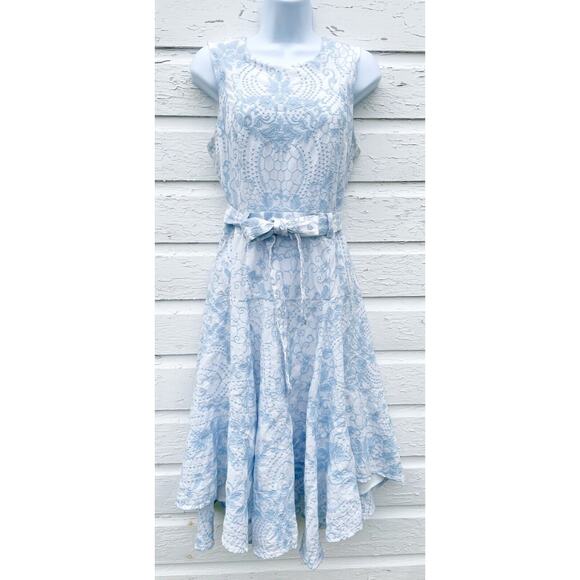 Calvin Klein Blue and White A-Line Sundress - Picture 2 of 7